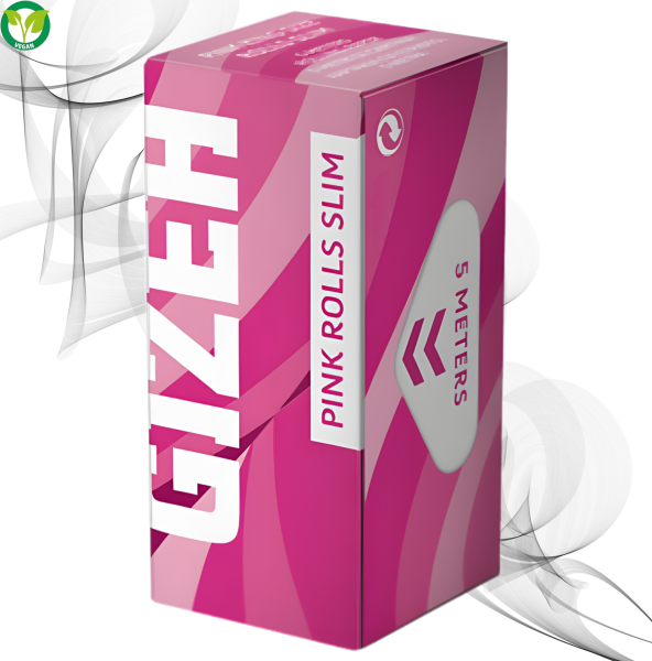 GIZEH - Pink Rolls Slim Extra Fine (44 mm x 5 Meter)